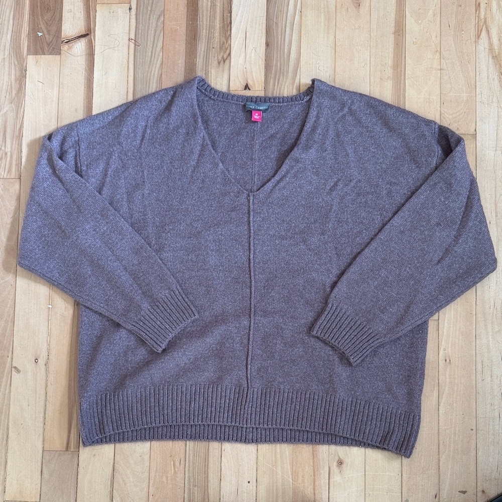 Vince Camuto Mauve V-Neck Sweater